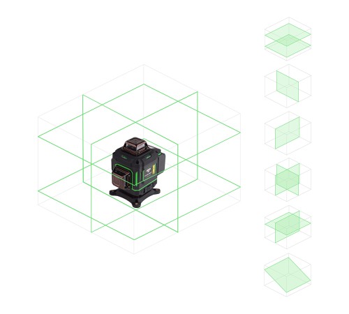 Комплект лазерного уровня AMO LN 4D-360-7 и рулетка AMO R303