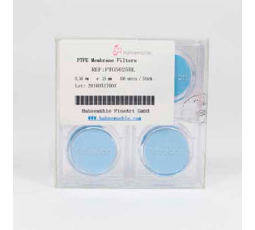 Мембранные фильтры Hahnemühle из PTFE, 0,45 мкм, Ø 25 мм, нестерильные, белые