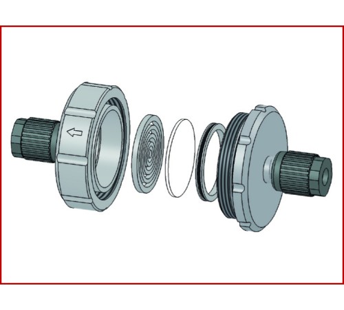 Разборный проточный фильтр Bohlender для фильтров O 47 мм, GL 18, PTFE, PPS (Артикул N 1670-16)
