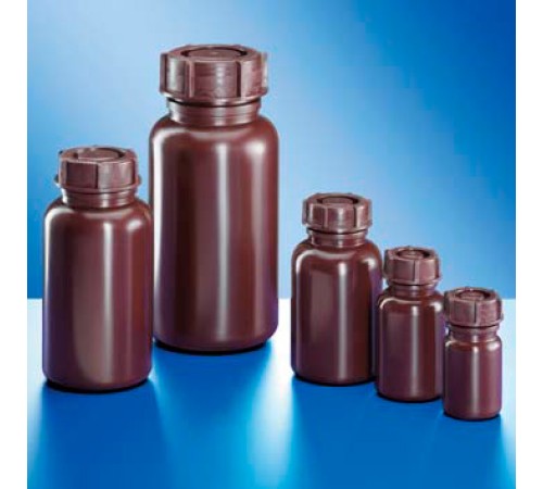 Бутыль Kautex широкогорлая 500 мл, LDPE, круглая, коричневый цвет, с винтовой крышкой Бутыль Kautex широкогорлая 500 мл, LDPE, круглая, коричневый цвет, с винтовой крышкой