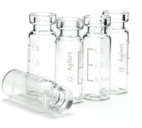 Виалы под обжимную крышку Флакон, обжимной, 2 мл, clr, LP, 100PK, 5190-4032 Agilent